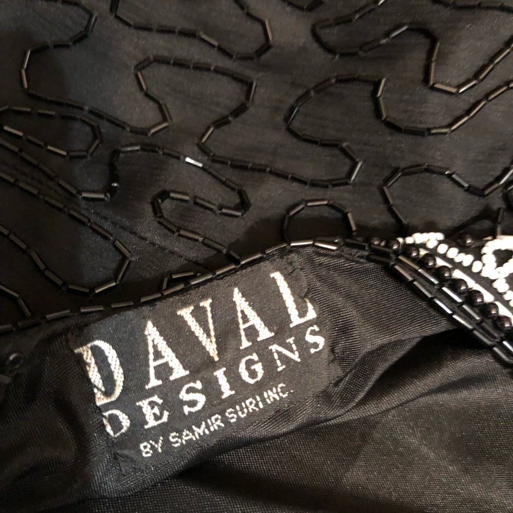 Daval Designs by Samir Suri inc. vtg black dress - Picture 3 of 4